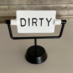 Hearth & Hand with Magnolia - Clean / Dirty' Reversible Sign NEW